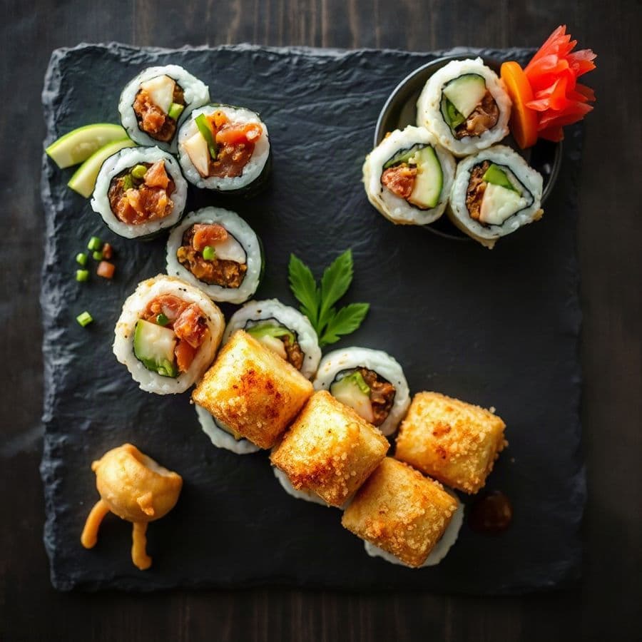 Spicy Tuna, Cali, Shrimp Tempura Roll